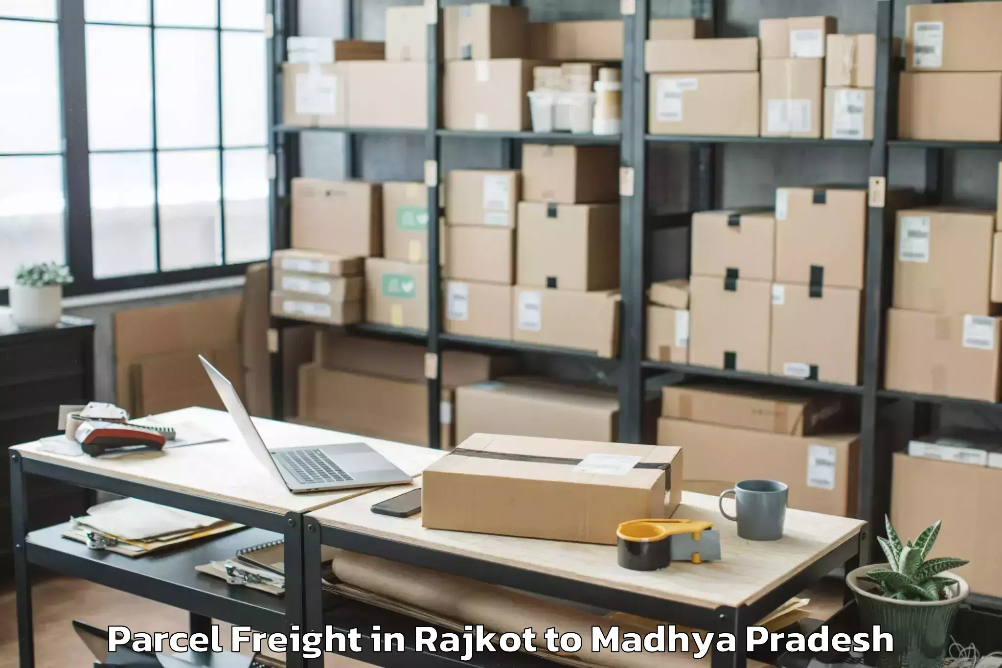 Comprehensive Rajkot to Bhind Parcel Freight